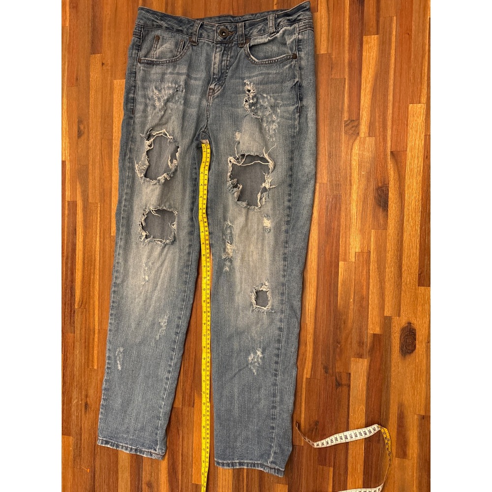 Rewash Distressed Jeans Women Size 5/27 Blue Excellent Ripped Straight Leg Denim